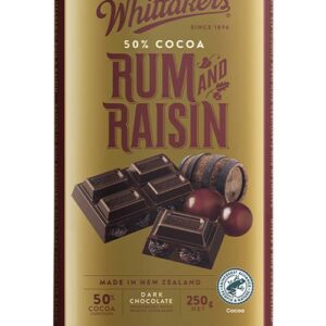 Whittaker's Rum & Rasin-250g